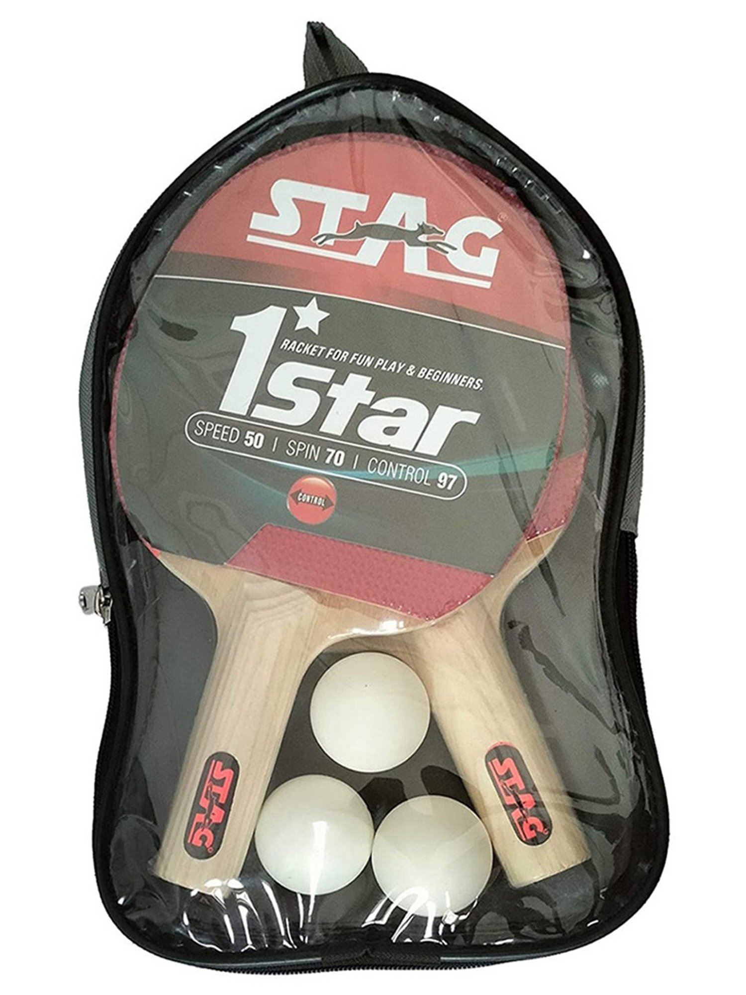 Stag Global Professional Premium ITTF Approved Rubber Table Tennis Set (Multicolor)