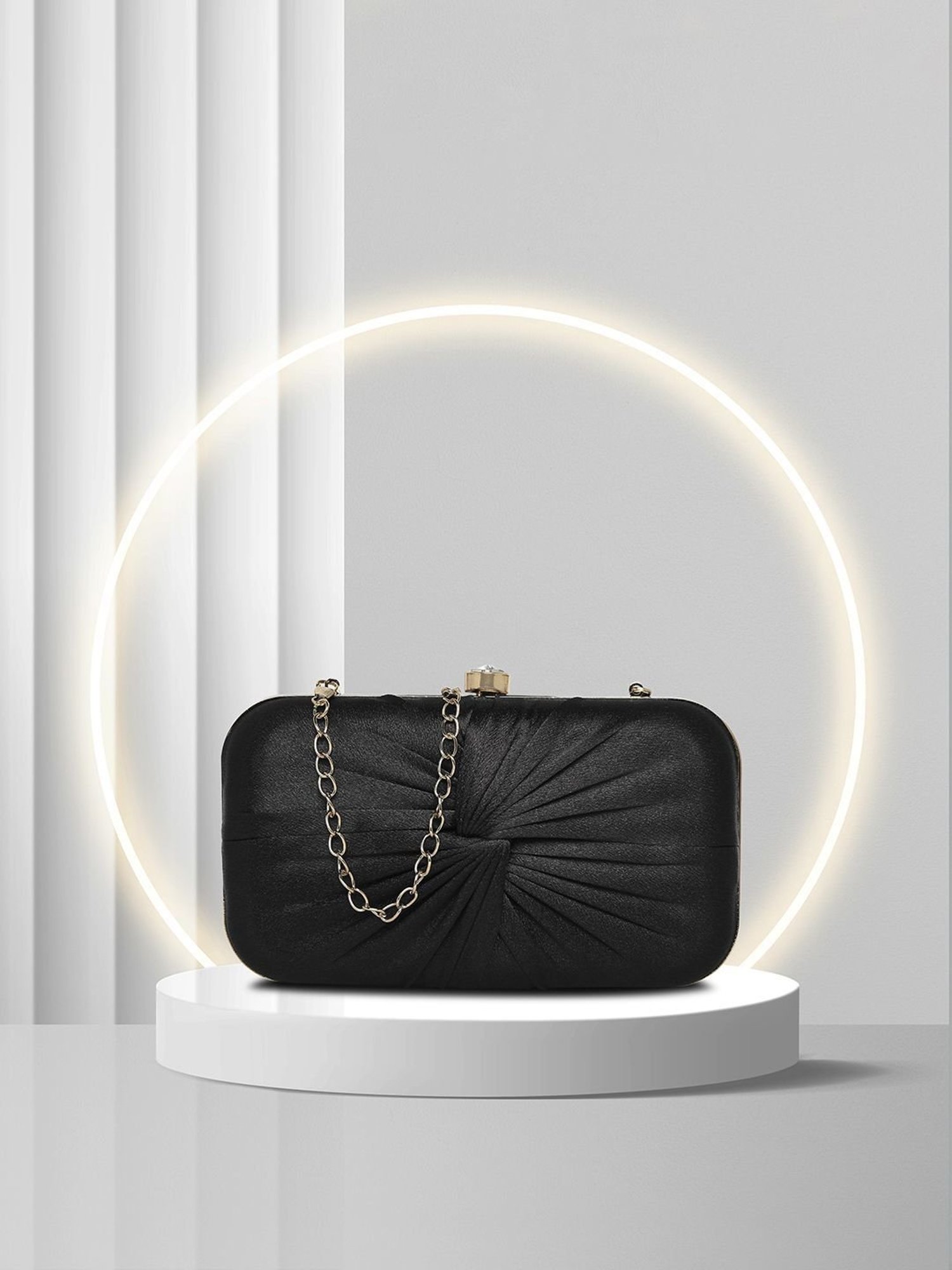Lavie Cheer Frame Black Synthetic Clutch