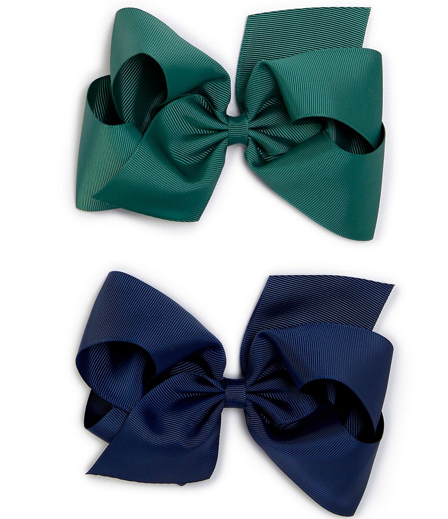 Copper Key Girls Grosgrain King Bows 2-Pack