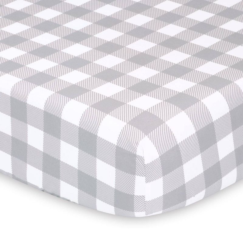 The Peantushell Sheets Red Buffalo Plaid/Gray Plaid 2pk