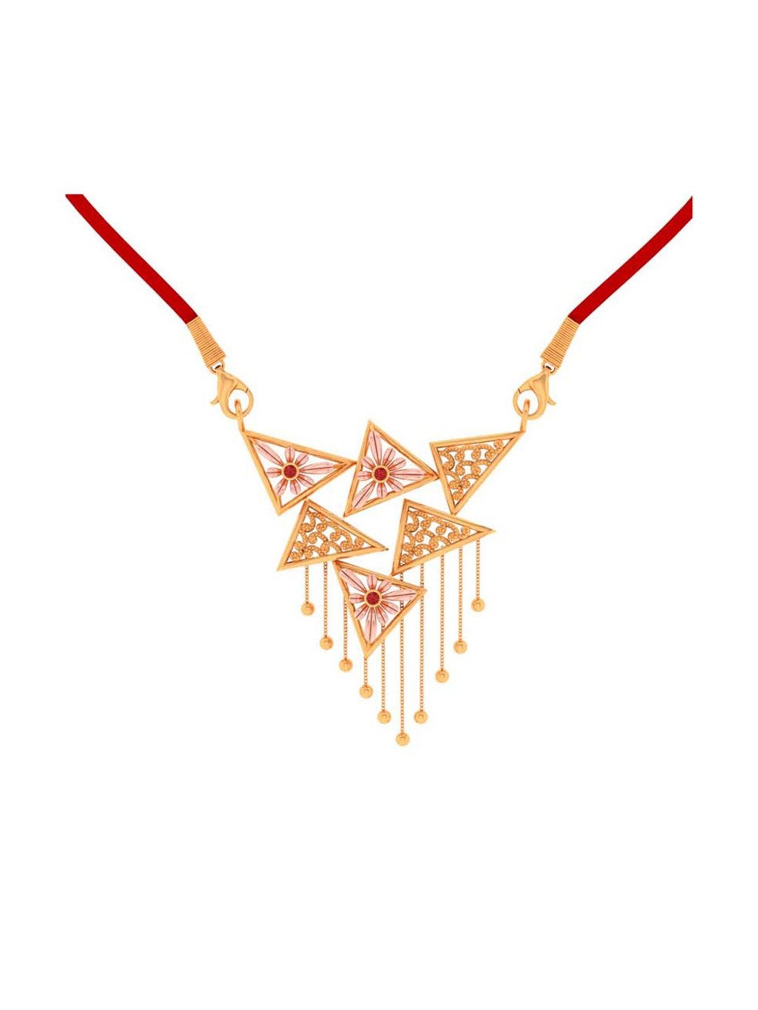 CKC Repouss&iquest; Work Rudraksha Gold Extender Neck Chain: Spiritual Elegance