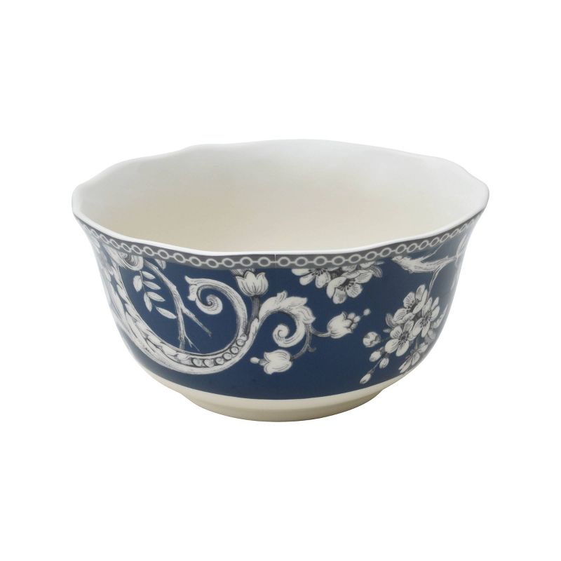 16pc Porcelain Adelaide Dinnerware Set Dark Blue - 222 Fifth