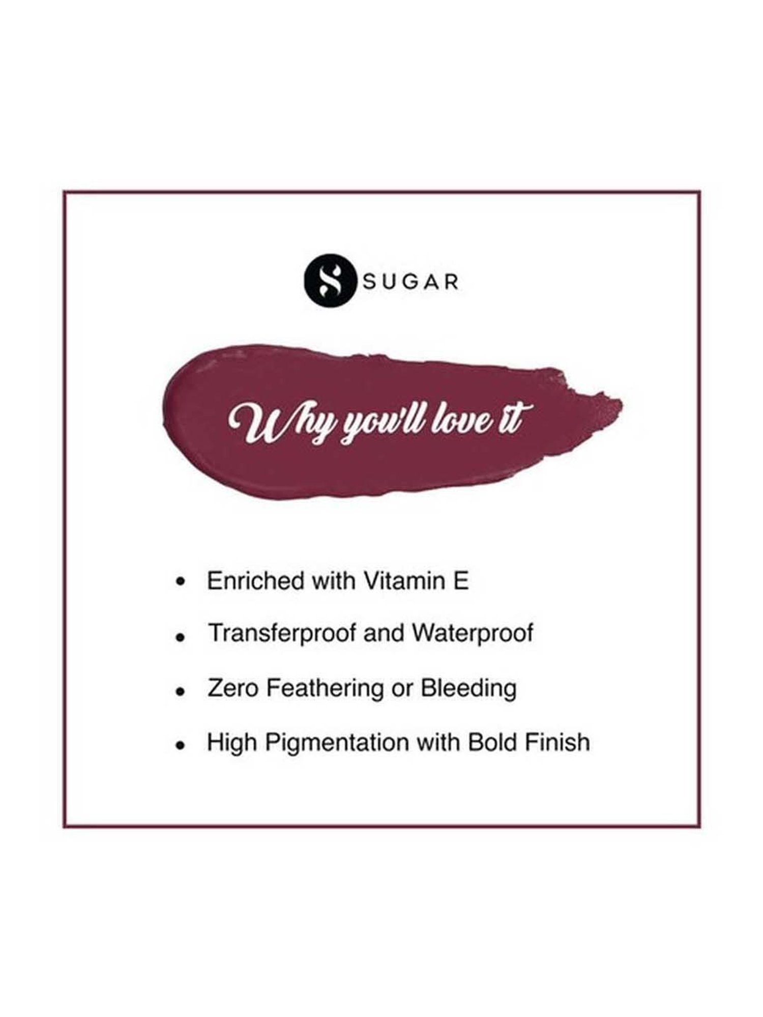 Sugar Cosmetics Smudge Me Not Liquid Lipstick 17 Fiery Berry - 4.5 gm