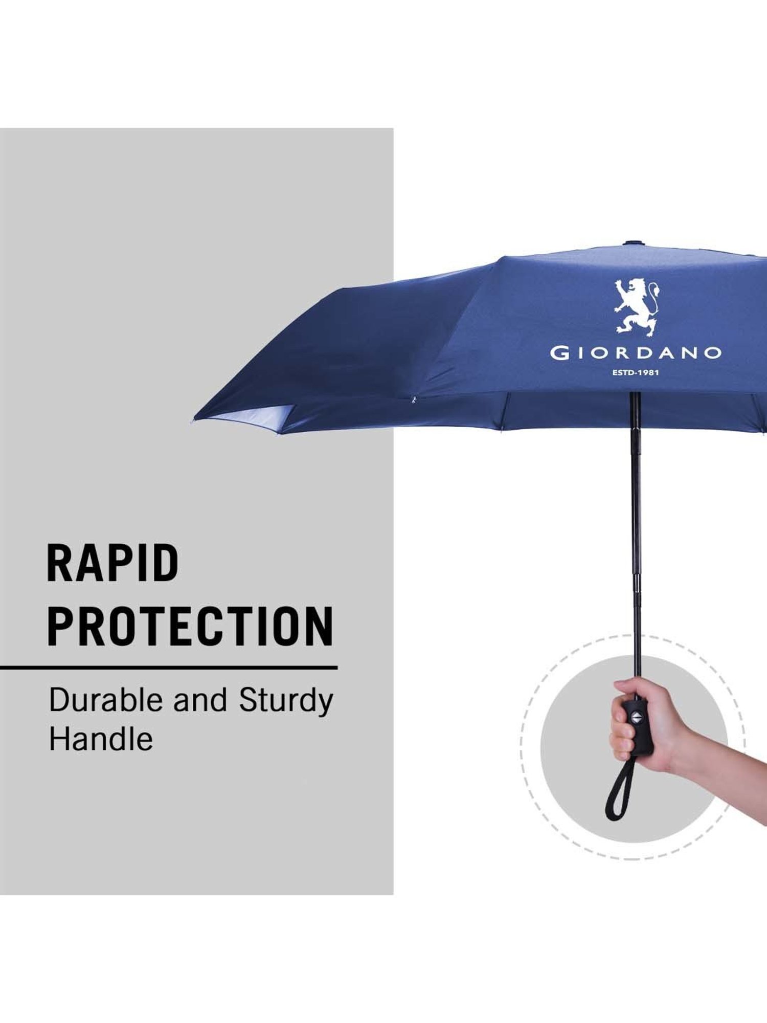 Giordano Navy Logo Umbrella