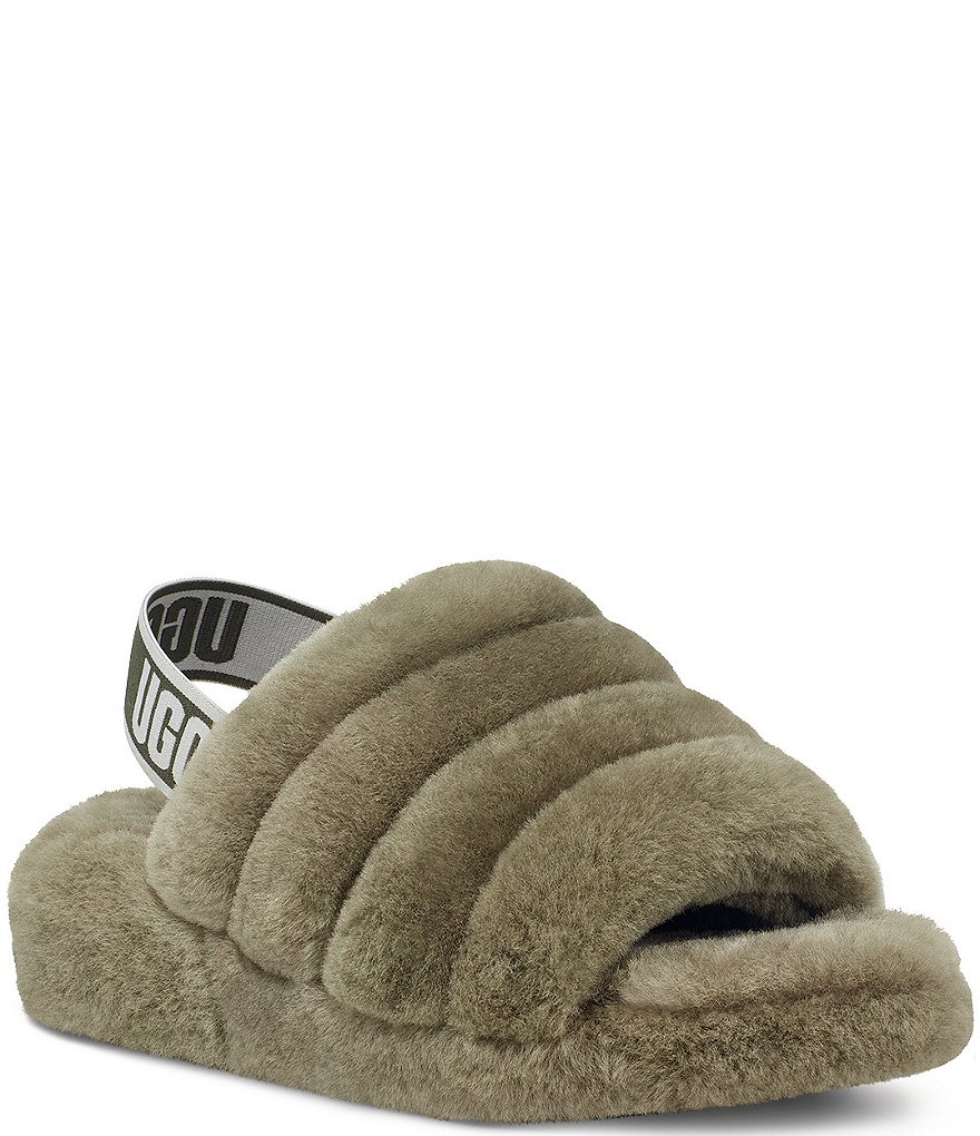 UGG&reg; Logo Fluff Yeah Fur Slides