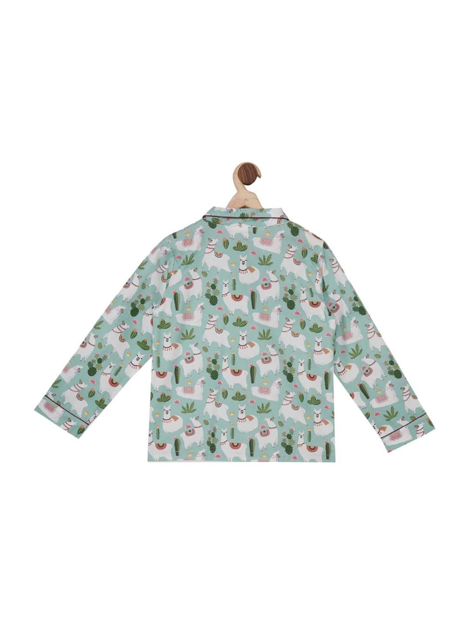 Fluffalump Boys Multicolor Cotton Printed Nightwear Top & Pants Set