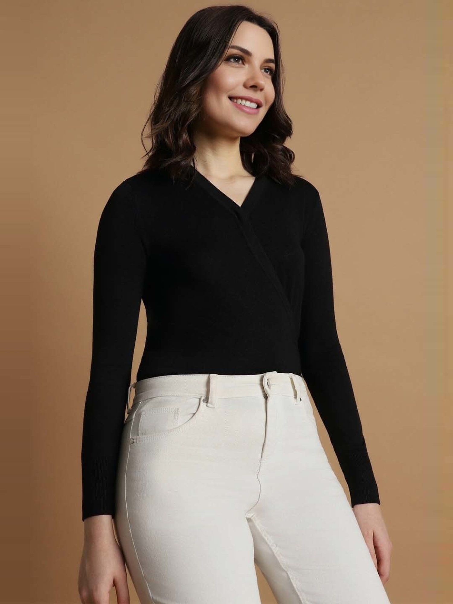 Allen Solly Black Regular Fit Top