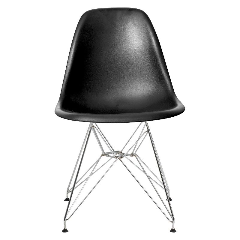 Set of 2 Paris Molded Plastic Chair Black - AEON