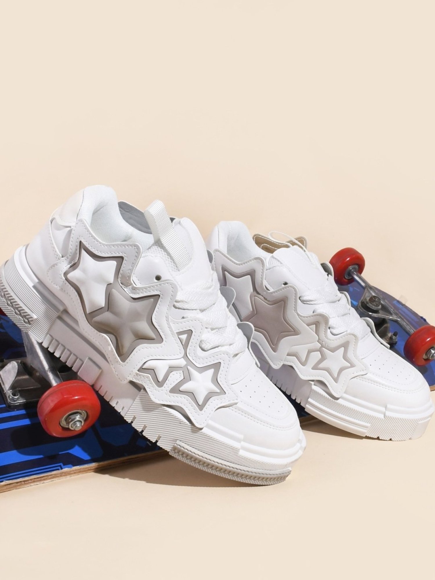 The White Pole Men's Grey Casual Sneakers