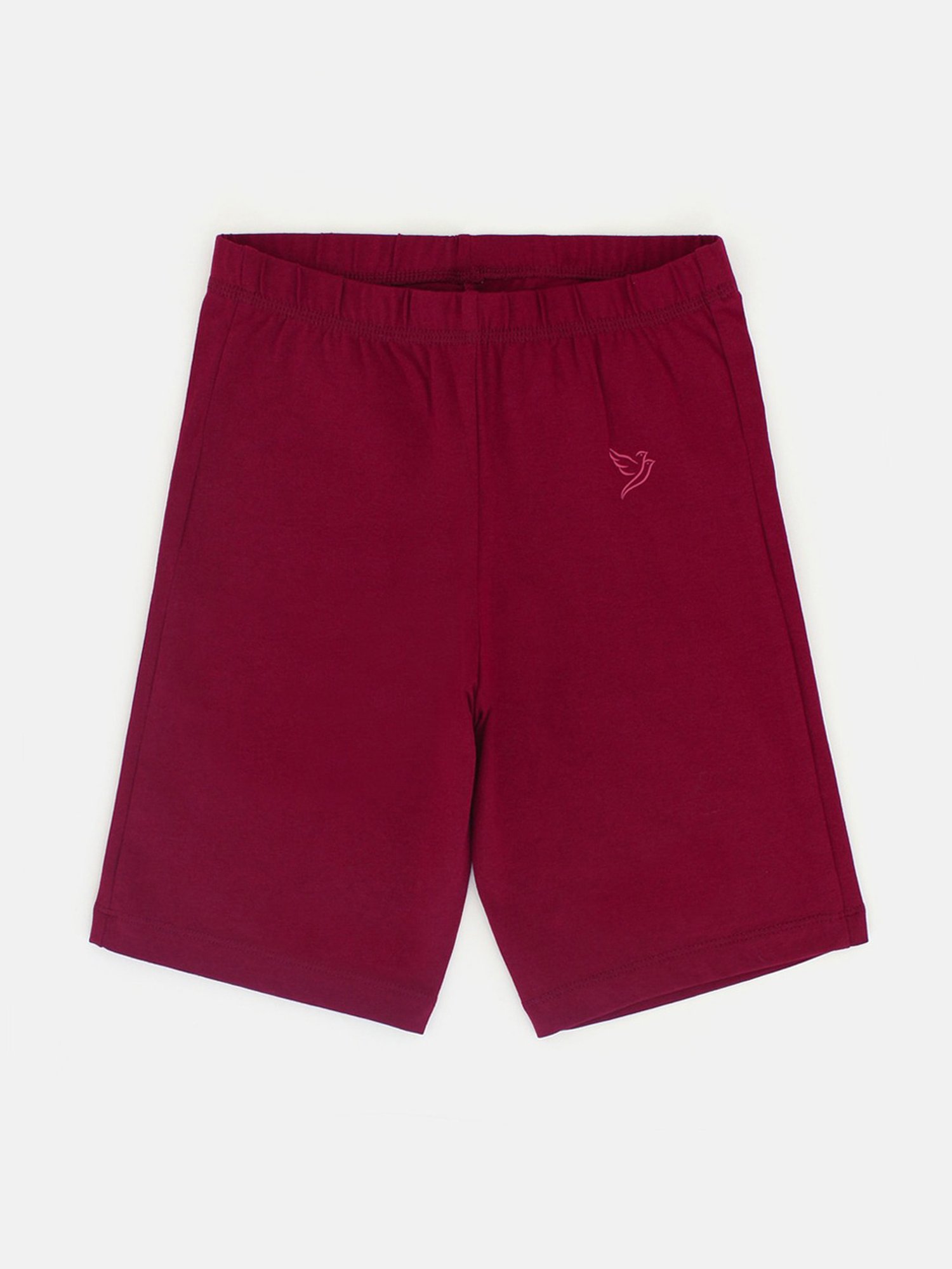 TWIN BIRDS Kids Beige & Burgundy Solid Shorts (Pack Of 3)