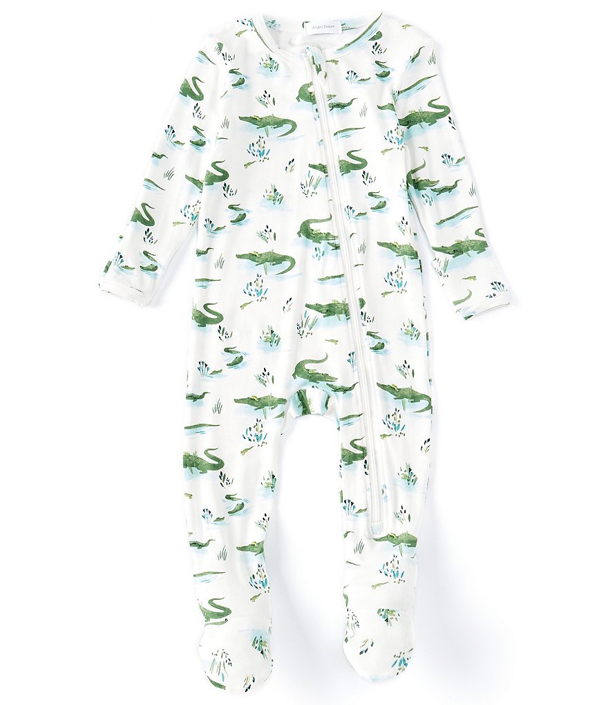 Angel Dear Baby Boys Newborn-9 Months Long-Sleeve Gator Footed Coverall