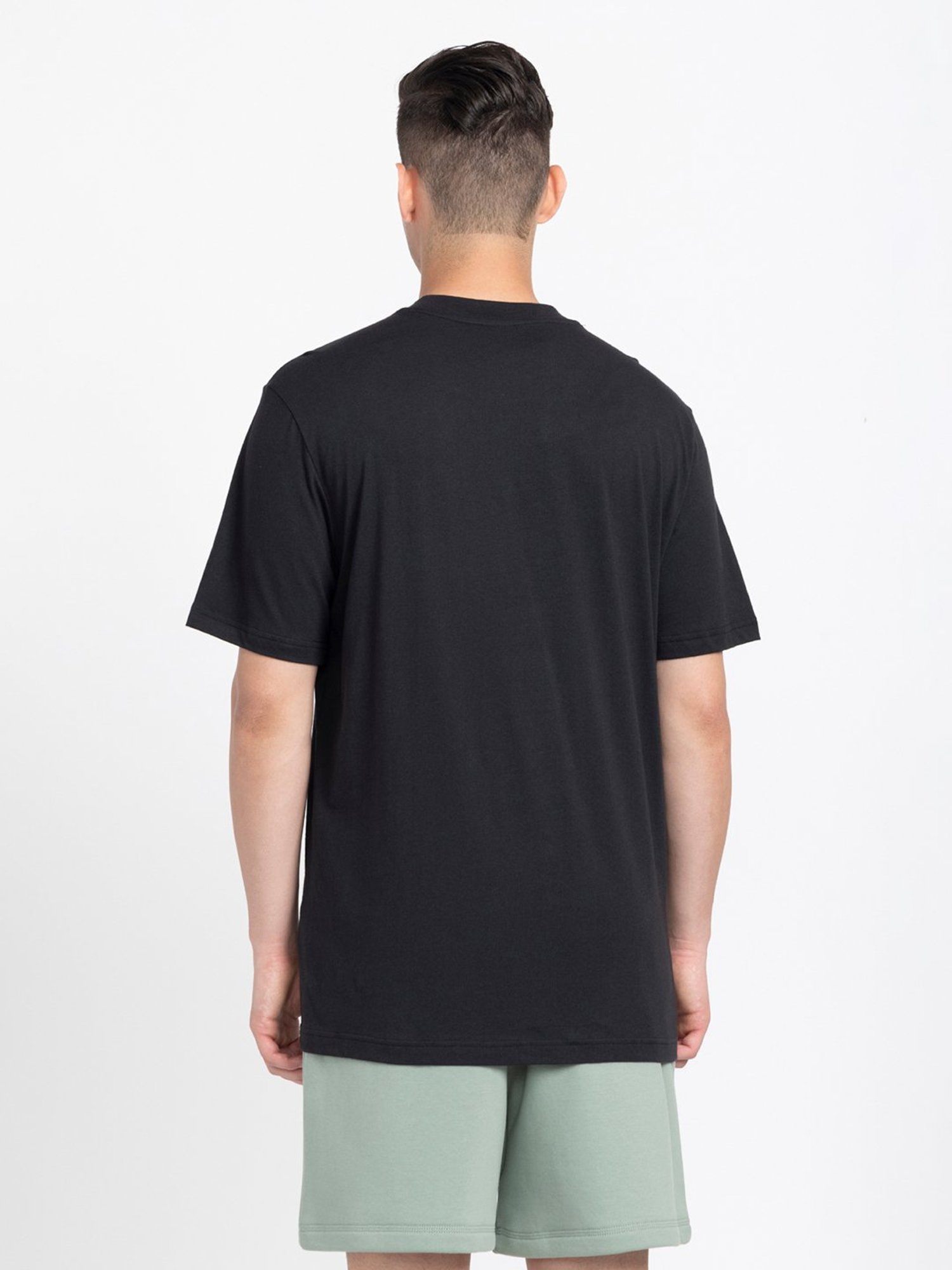 adidas Black Regular Fit TRAE Graphic Cotton Crew T-Shirt