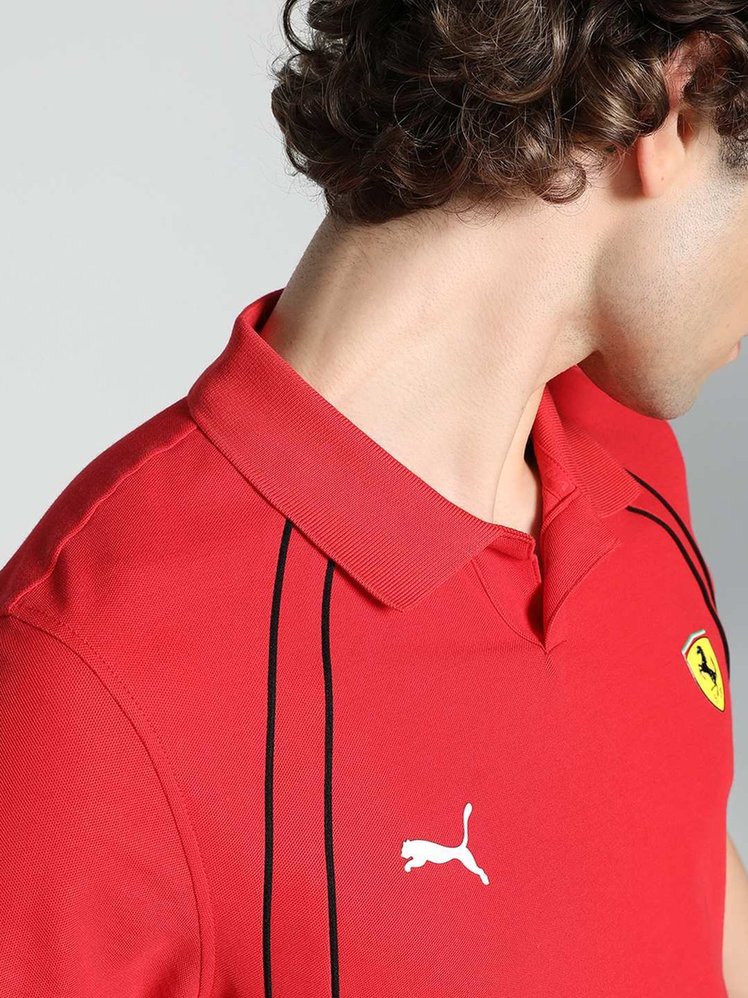 Puma Red Regular Fit Sports Polo