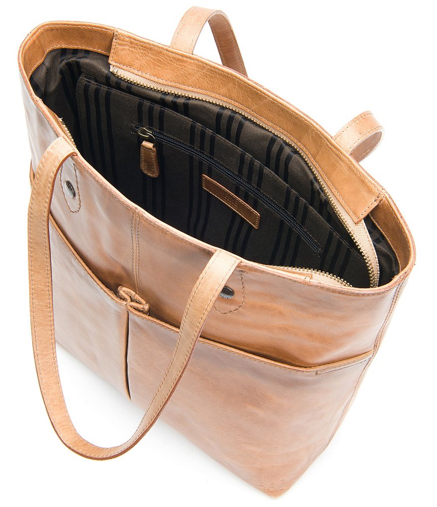 Frye Melissa Simple Italian Leather Zip Tote Bag