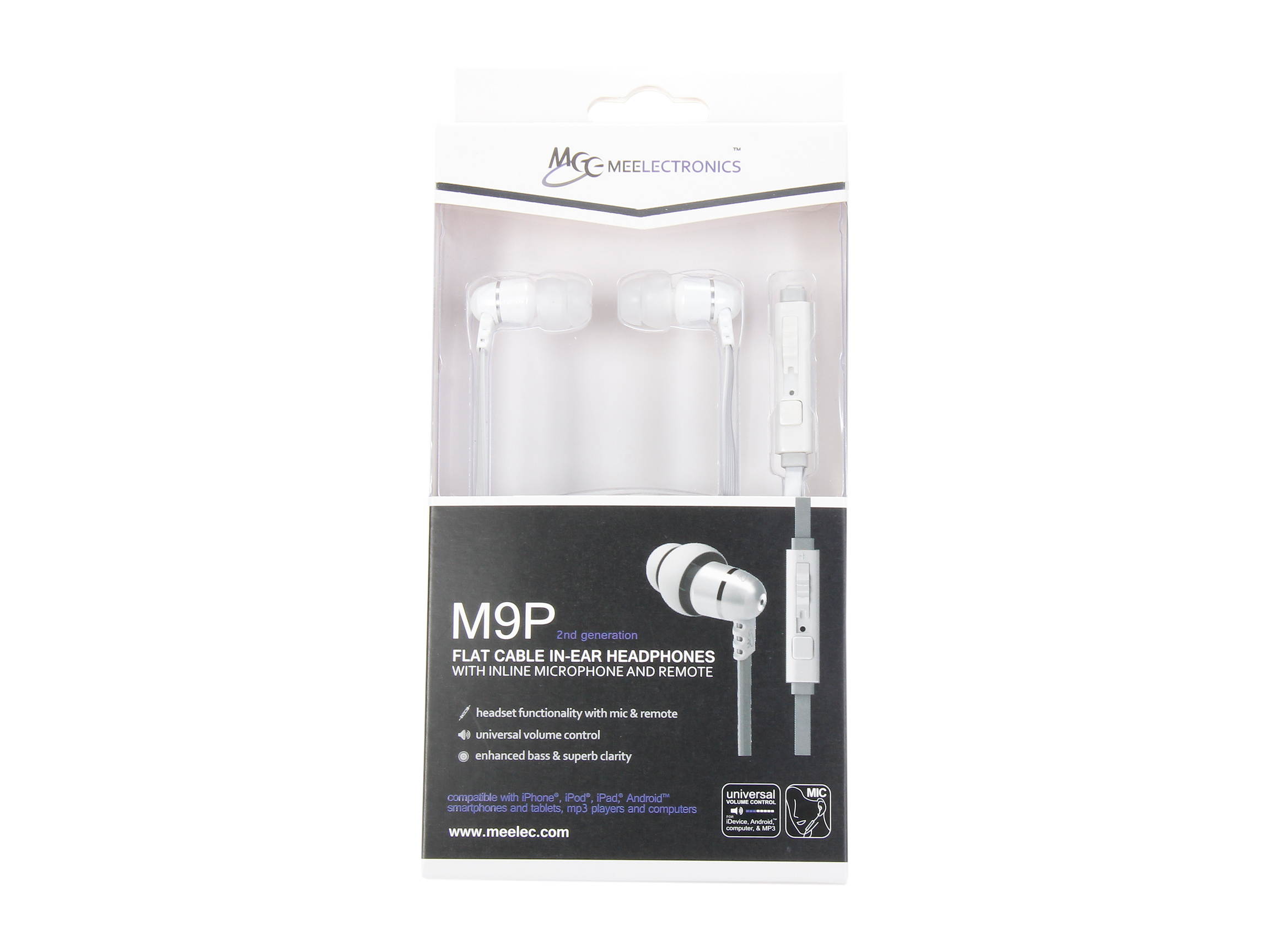 Mee audio White M9PG2-PL Canal Headphone/Headset