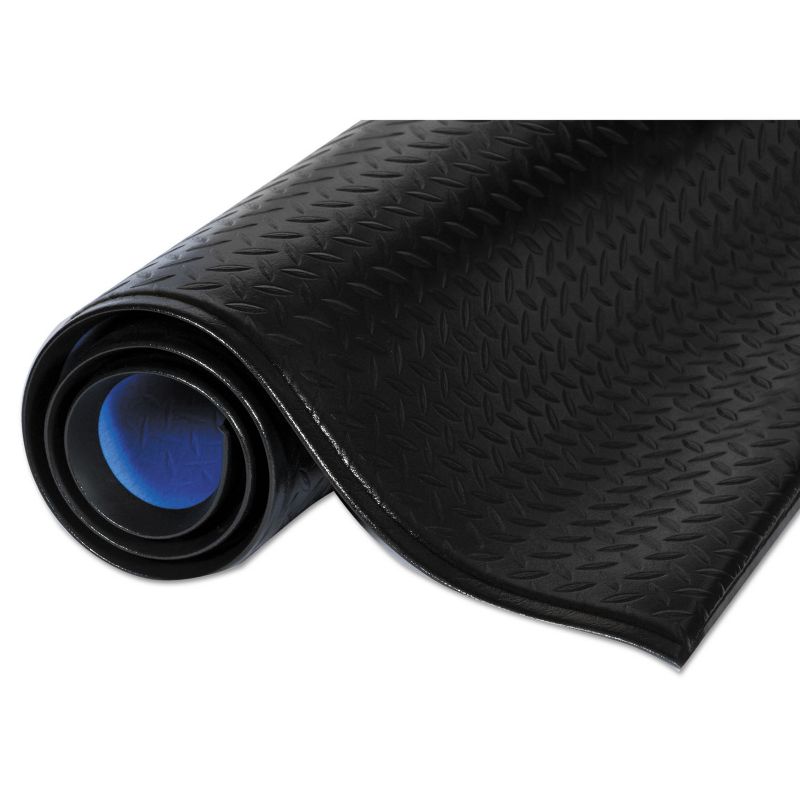 2'x3' Rectangle Solid Floor Mat Black - Crown