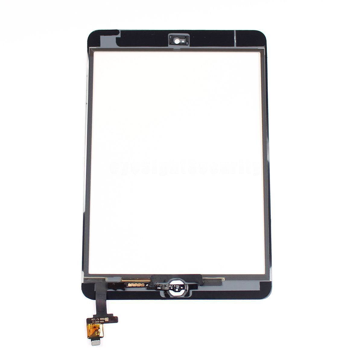 New White Touch Screen Glass Digitizer Replacement+ IC+Home Button for iPad Mini 1 2 + Tools