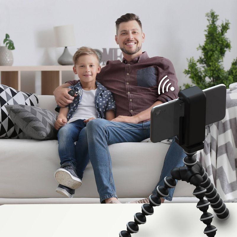 Tzumi ONAIR Selfie Tripod Stick with Flexible Smartphone Stand - Black