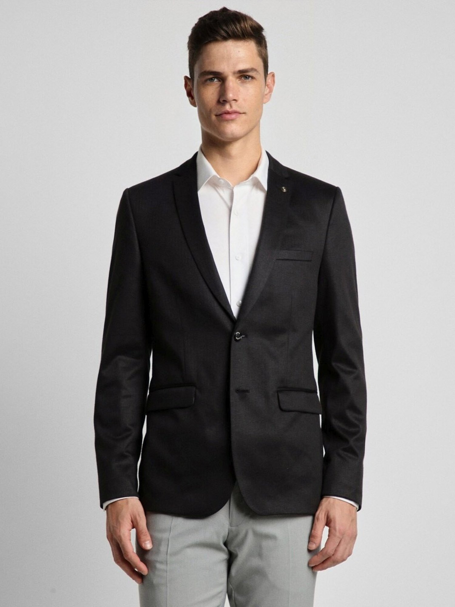 Allen Solly Black Slim Fit Blazer