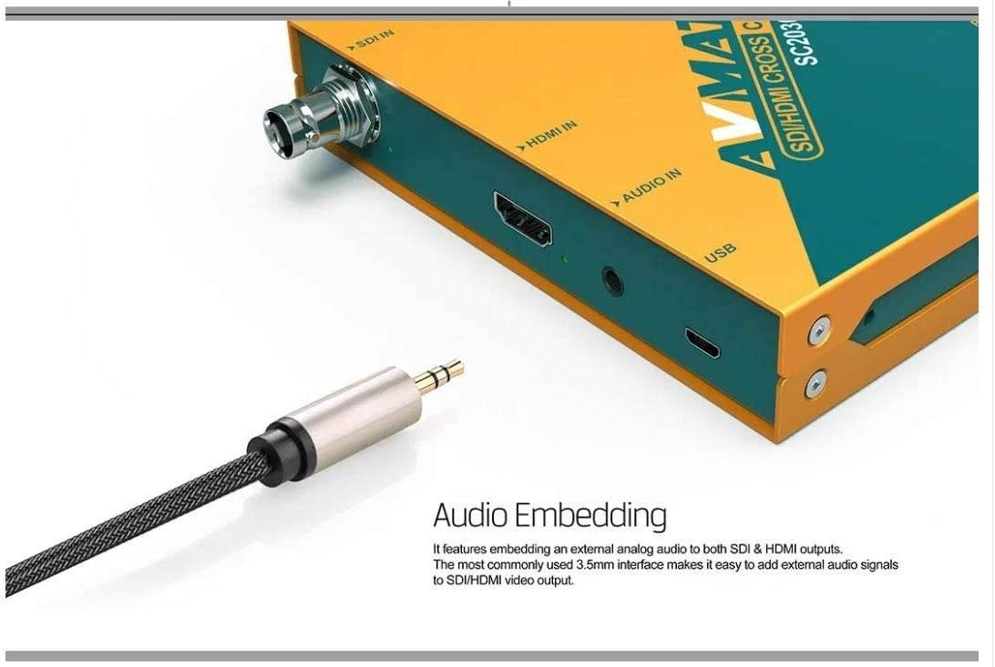 AVMATRIX SC2030 3G-SDI/ HDMI Scaling Cross Converter Input: HDMI&times;1 or SDI&times;1, Analog Audio&times;1 Output: 3G-SDI&times;2, HDMI&times;1