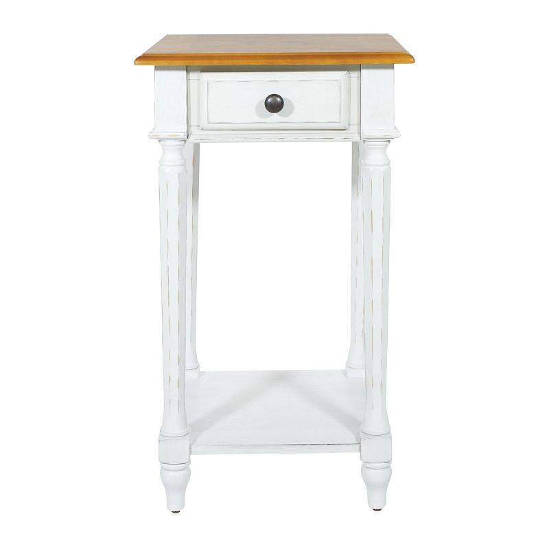 Medford Side Table Distressed White - OSP Home Furnishings