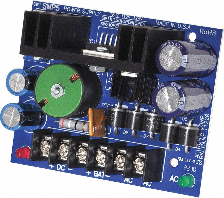ALTRONIX SMP5 PWR.SUPP./CHARGER CONVERTS LOW VOLT.AC INPUT TO 6,12 OR 24VDC