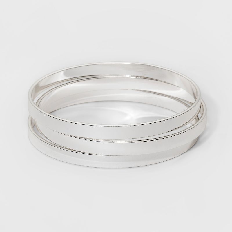 Bangle Bracelet 3pc - A New Day™ Silver
