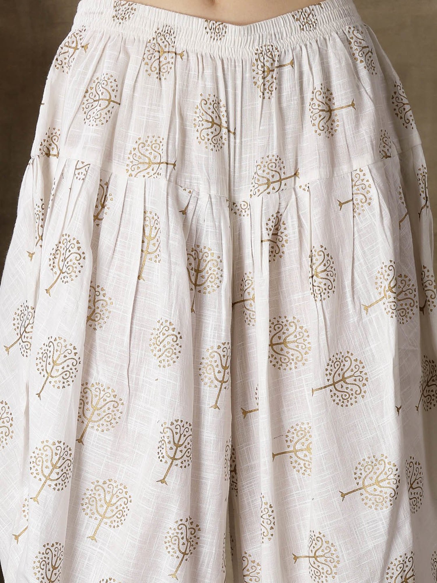 Stylum Violet Rayon Embroidered Kurti With Dhoti Pants