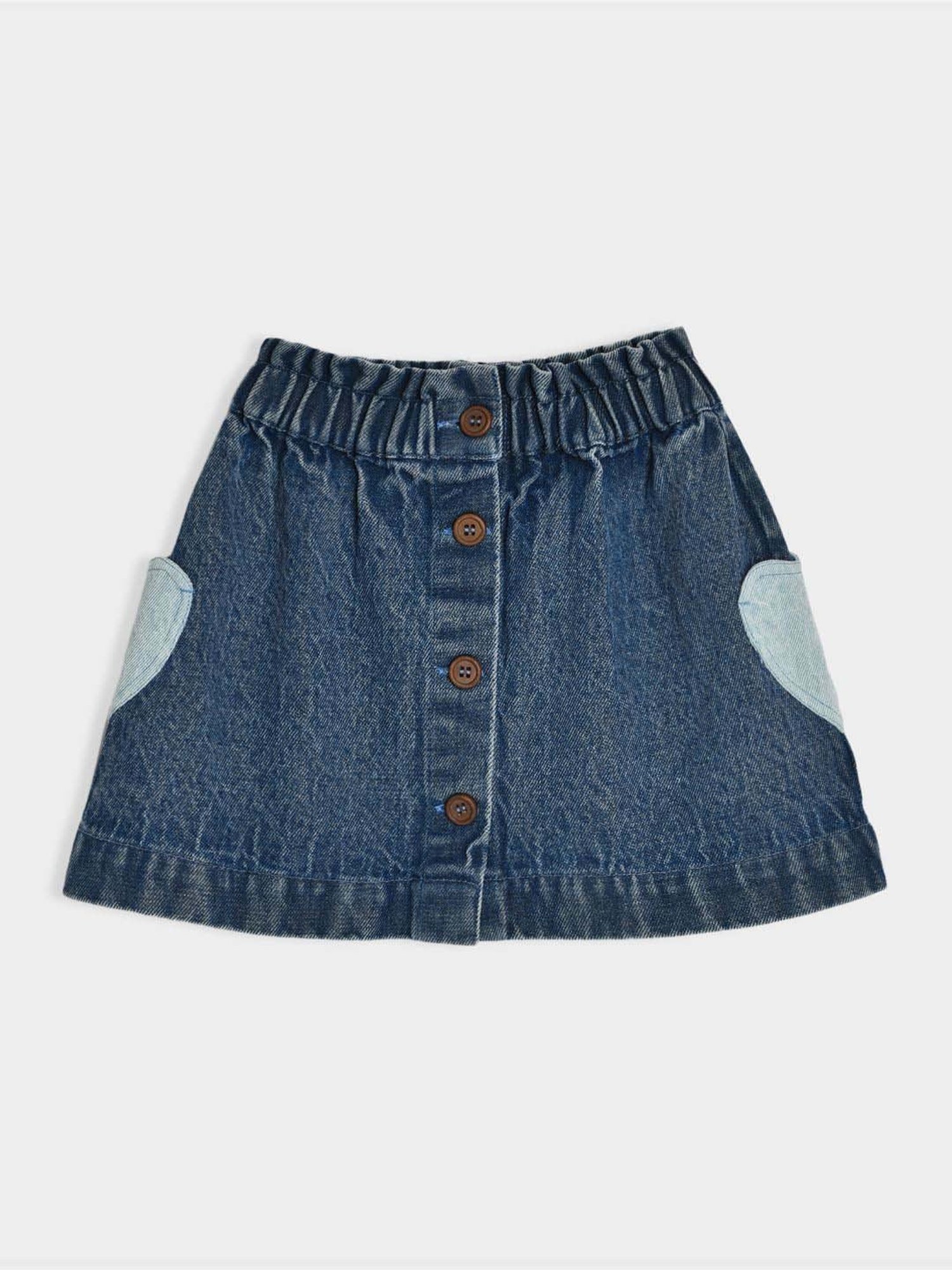 MINIKLUB Kids Blue Cotton Embellished Skirt