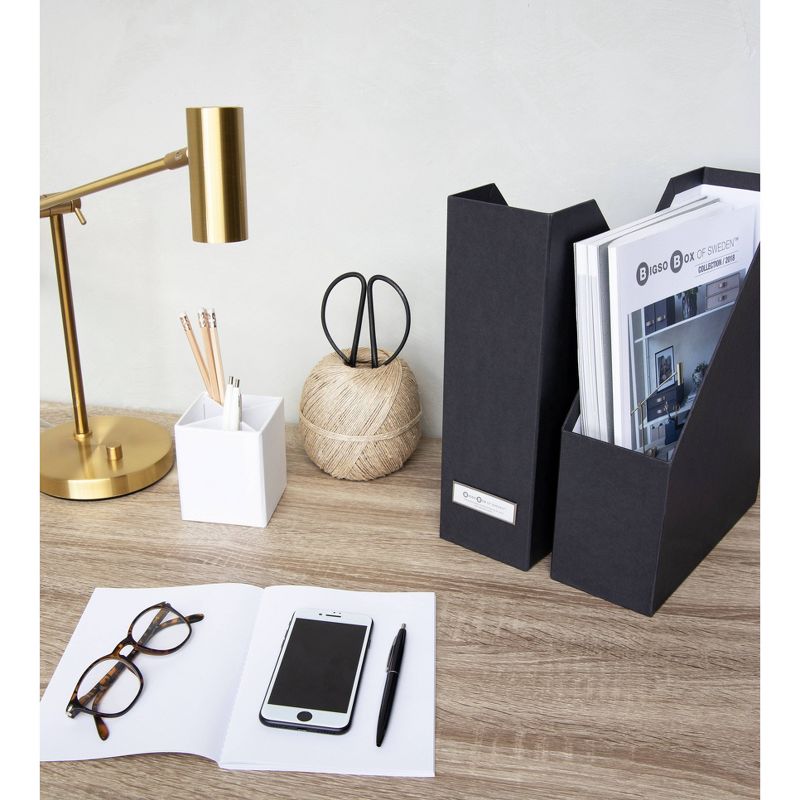 Set of 3 Viktoria Magazine File Dark Gray - Bigso Box of Sweden