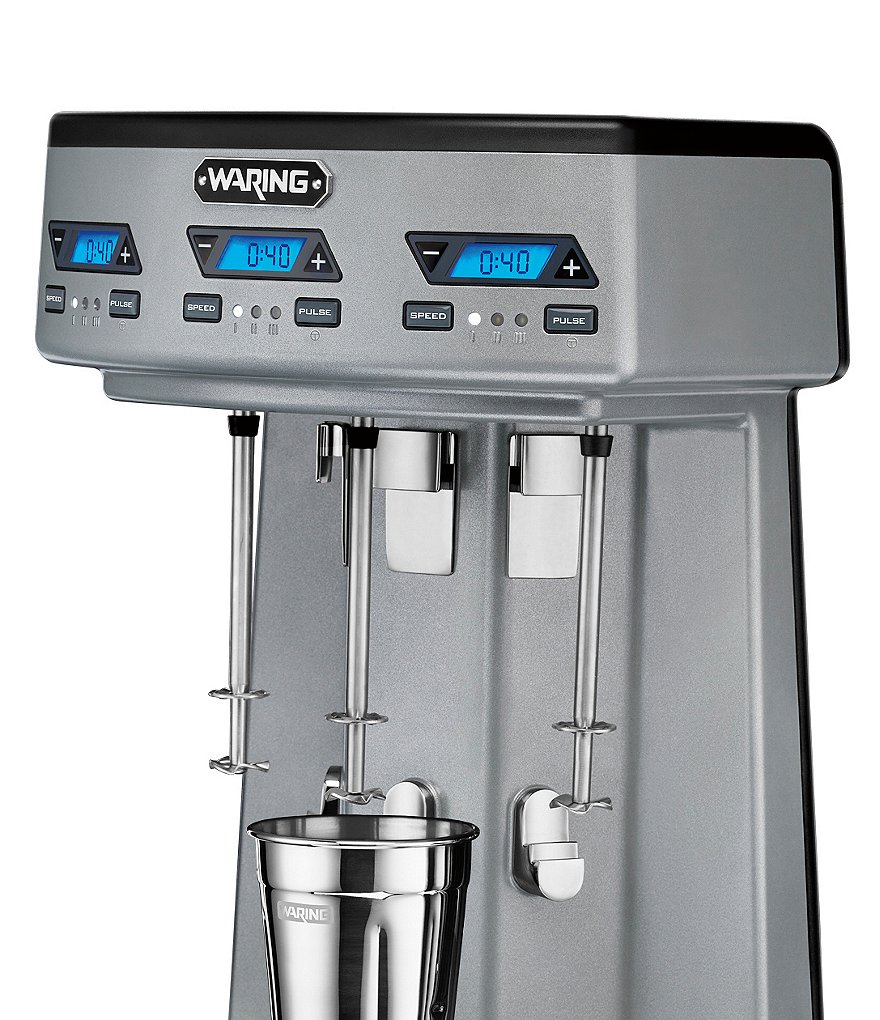 Waring Commercial Heavy-Duty Triple-Spindle Drink Mixer with Timer