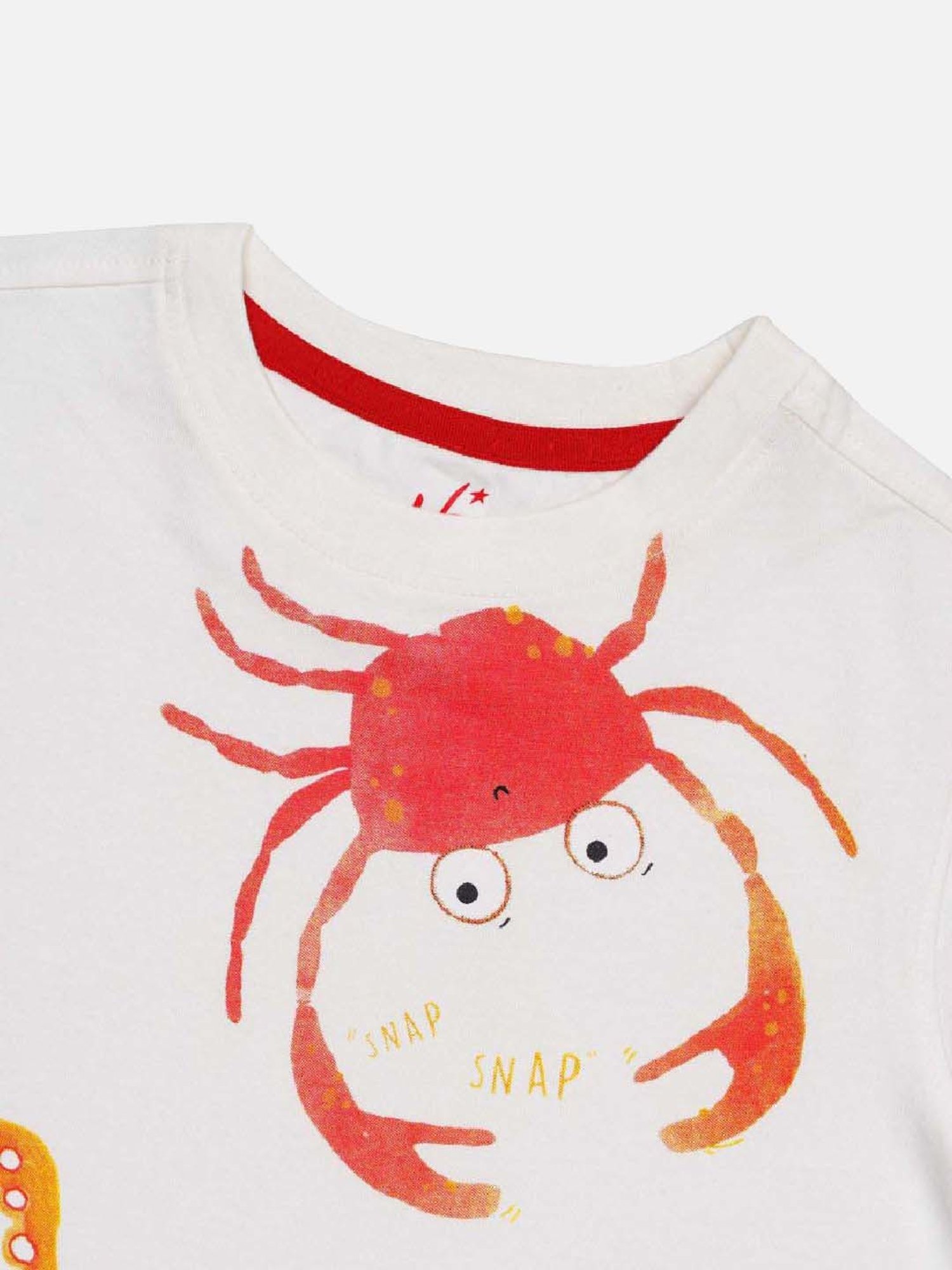 H by Hamleys Kids White Cotton Printed T-Shirt