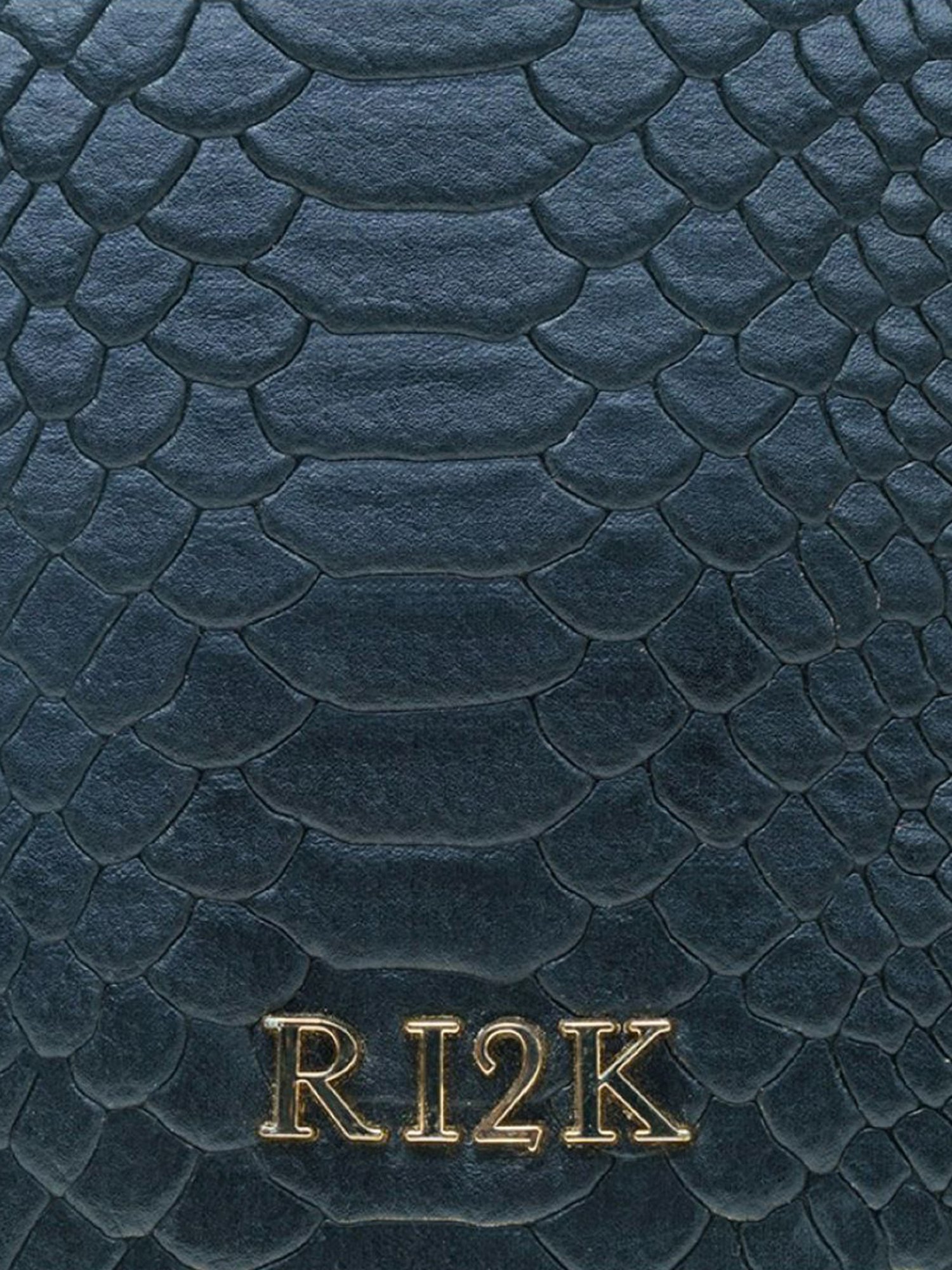 RI2K London Blue Leather Medium Animal Effect Cross Body Bag