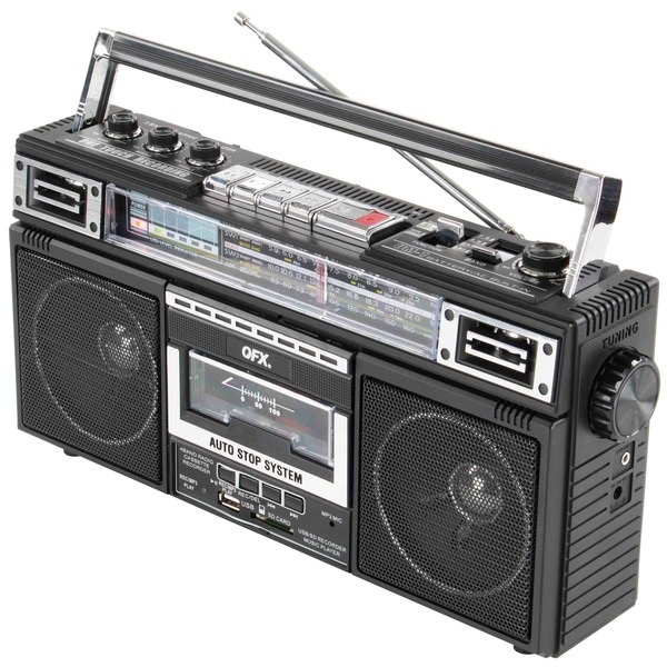 QFX J220BT Bluetooth Radio/Cassette to MP3 Converter Boombox