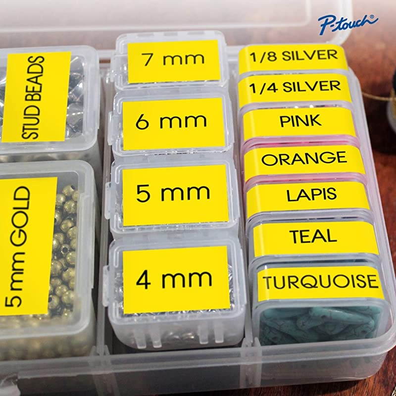 Genuine P-Touch TZE-661 Tape, 1 1/2" (36 mm) Standard Laminated P-Touch Tape, Black on Yellow, For Indoor or Outdoor Use, Water-Resistant, 26.2 ft (8 m), Single-Pack