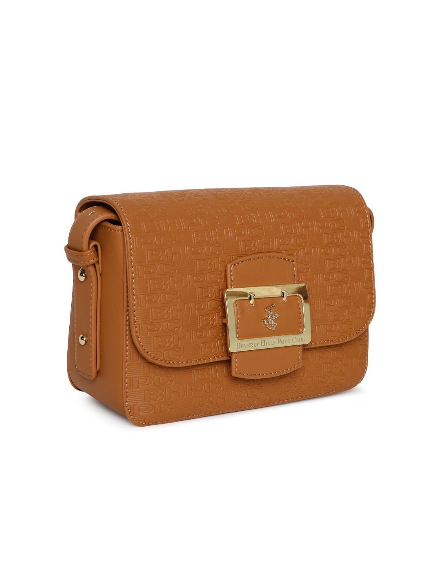 Beverly Hills Polo Club Tan Textured Medium Cross Body Bag
