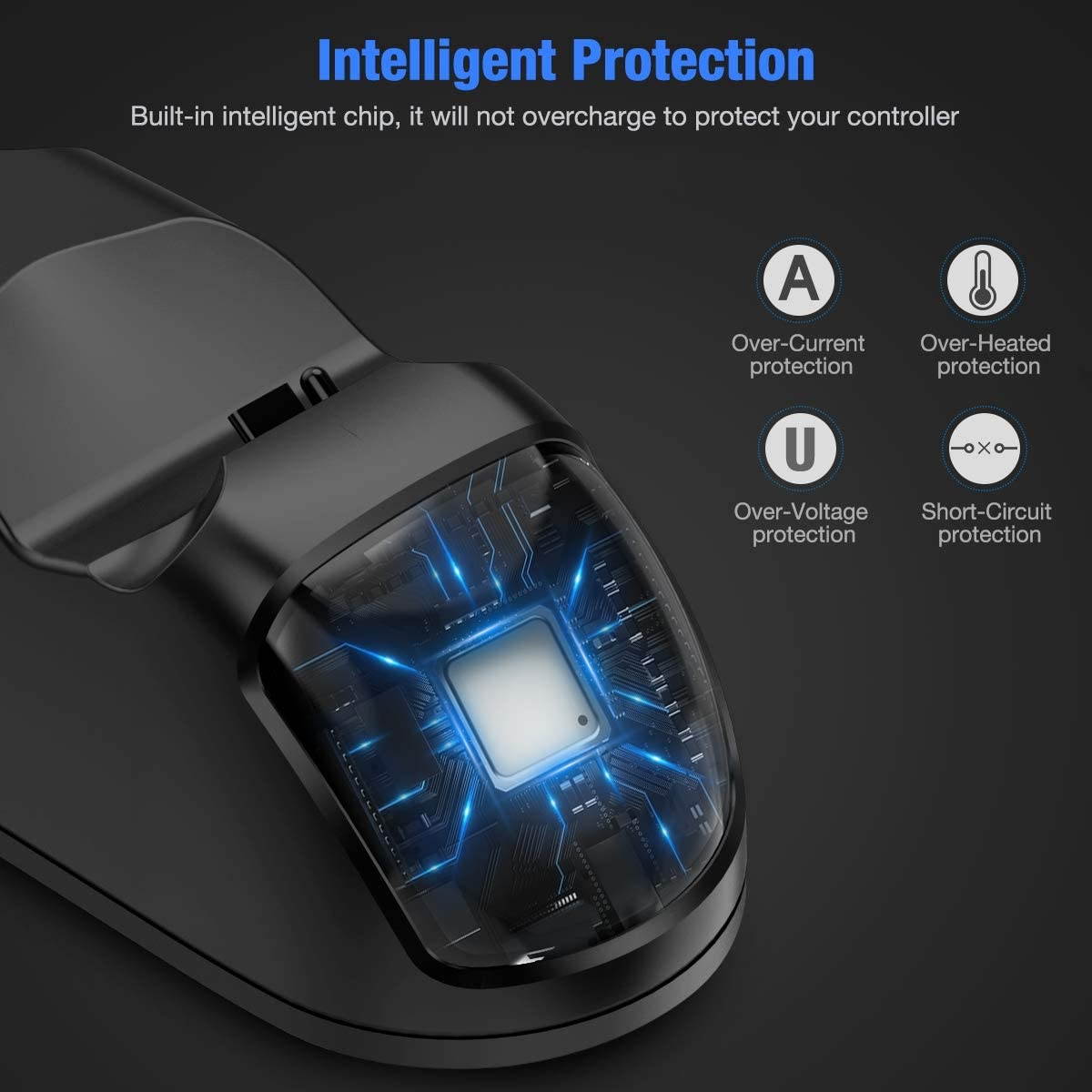 Gooze PS4 Controller Charger,  DualShock 4 Controller USB Charging Station Dock, PlayStation Charging Station for Sony Playstation PS4 / PS4 Slim / PS4 Pro Controller