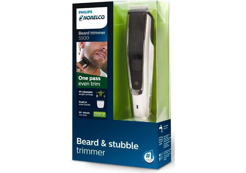 Philips Norelco Series 5500 Beard & Hair Men's Rechargeable Electric Trimmer - BT5511/49
