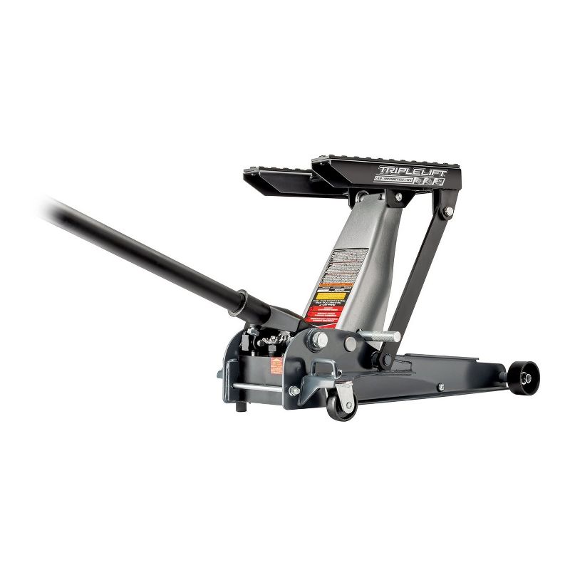 Powerbuilt 620622 Heavy Duty 3-in-1 3000 Pound 1.5 Ton Triple Lift Floor Jack for Cars, Trucks, Motorcycles or ATVs, Gray