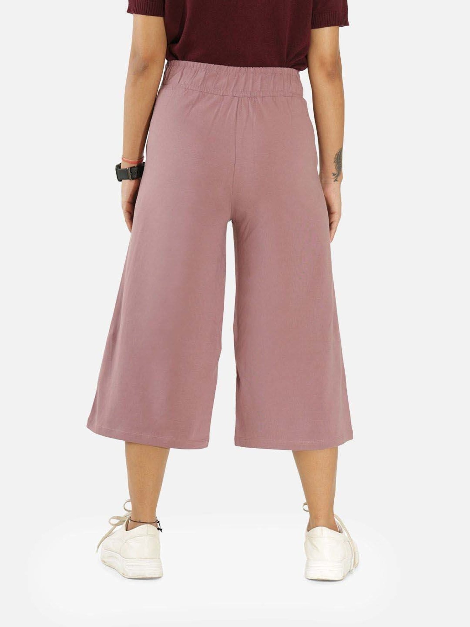 BlissClub Purple Cotton Culottes