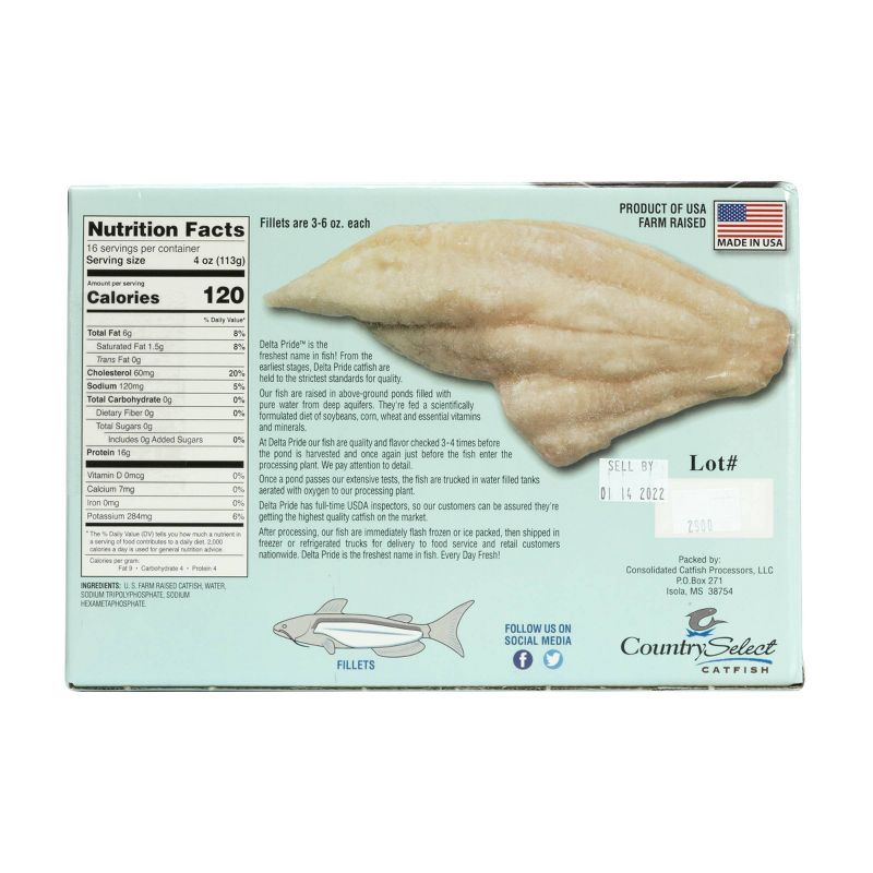 Delta Pride Catfish Fillets - Frozen - 64oz
