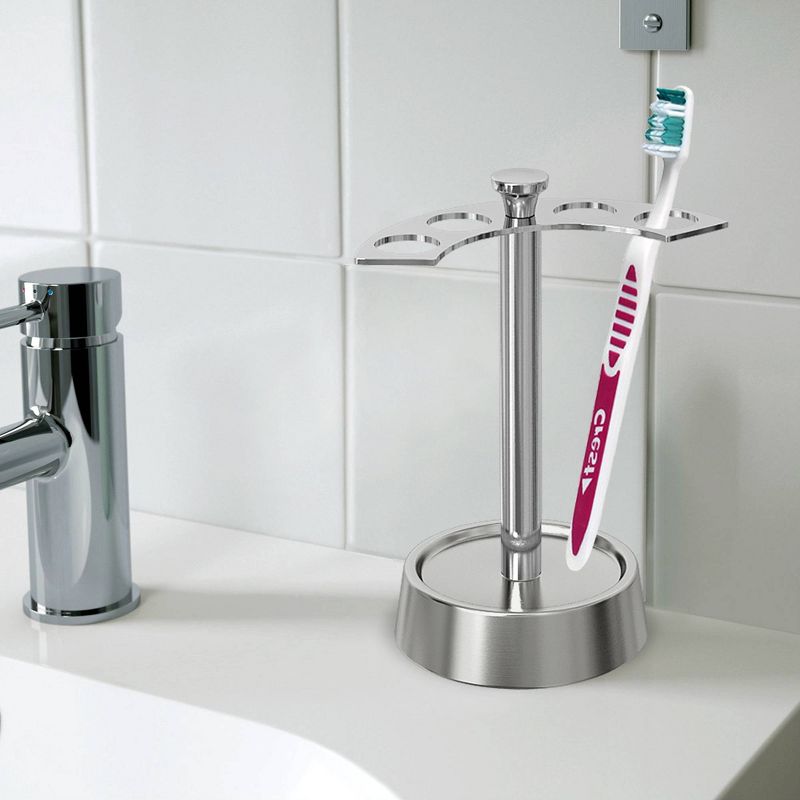 7pc Kingston Bath Accessory Set for Vanity Counter Tops Brushed Nickel - Nu Steel