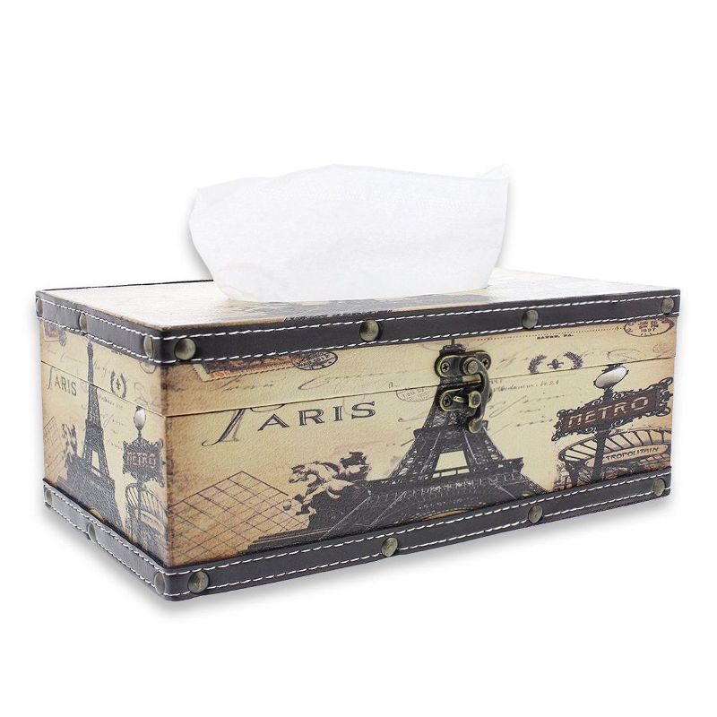 Home Basics  Easy Tear Bamboo Paper Towel Holder with Weighted Base, Natural