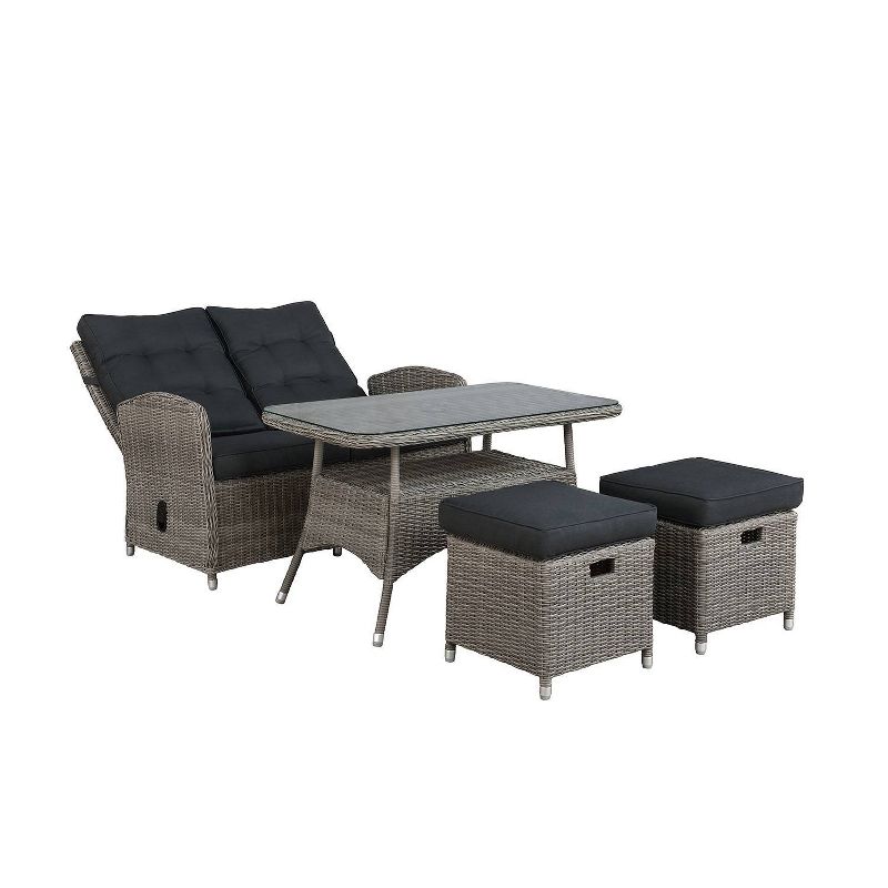 Monaco 4pc Set - Gray - Alaterre Furniture