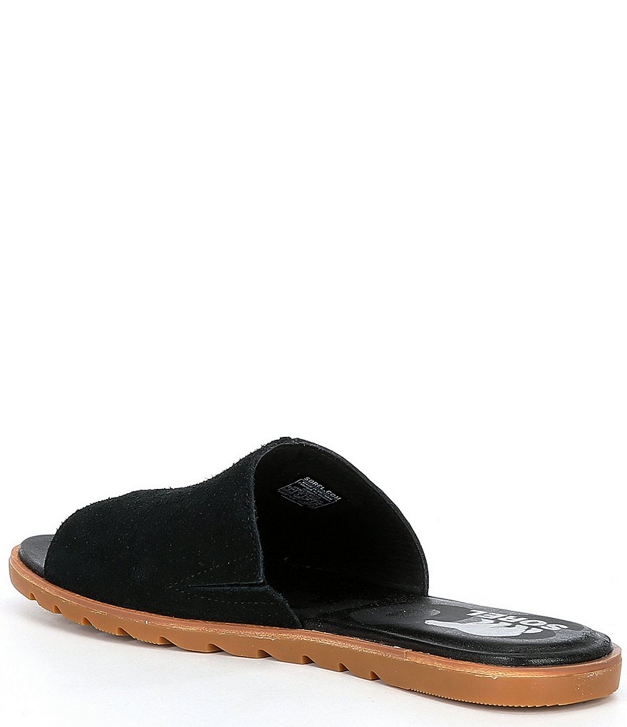 Sorel Ella2 Leather Suede Block Slides