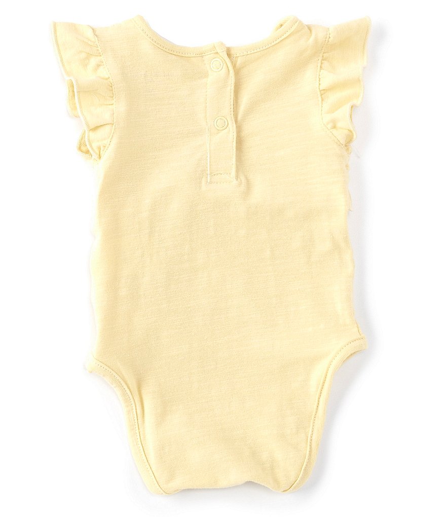 Chelsea & Violet Baby Girls Newborn-9 Months Flutter-Sleeve Smocked Bodysuit