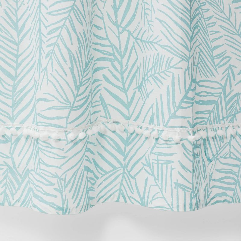 Caribbean Leaf Shower Curtain Aqua - Opalhouse™