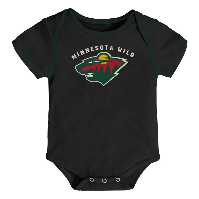 NHL Minnesota Wild Baby Boys' Game Winner Bodysuit Set 3pk - 12M