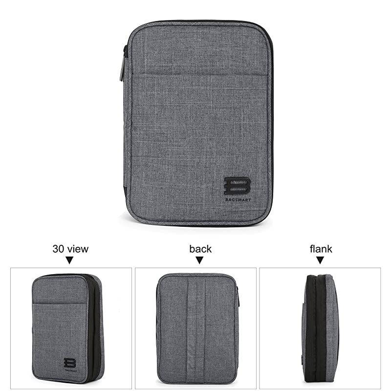 Electronic Organizer Double-Layer Travel Cable Organizer Electronics Accessories Cases for Cables, iPhone, Kindle, Grey