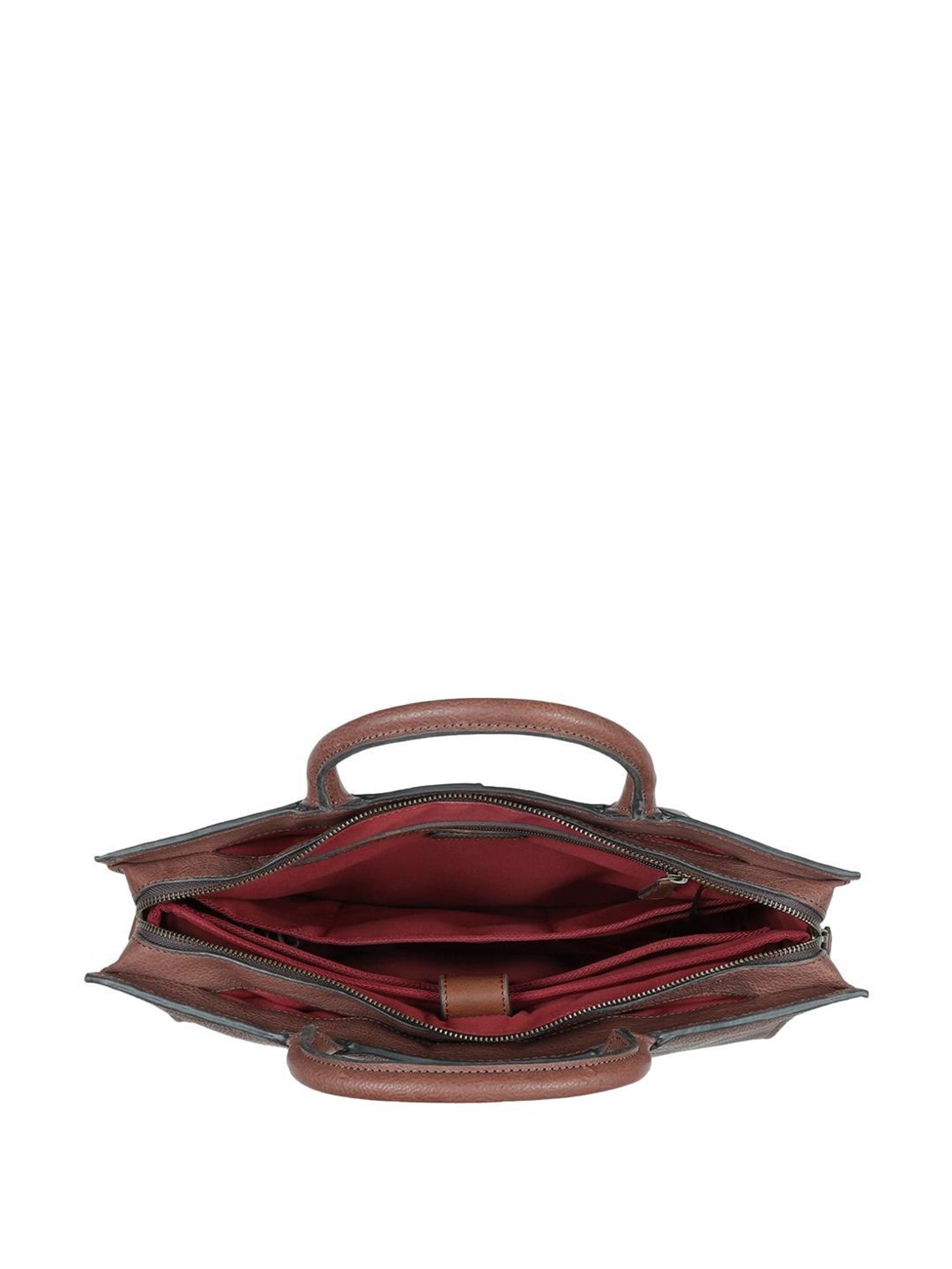 Hidesign Navigli 03 Large Mens Laptop Bag - Medium Brown